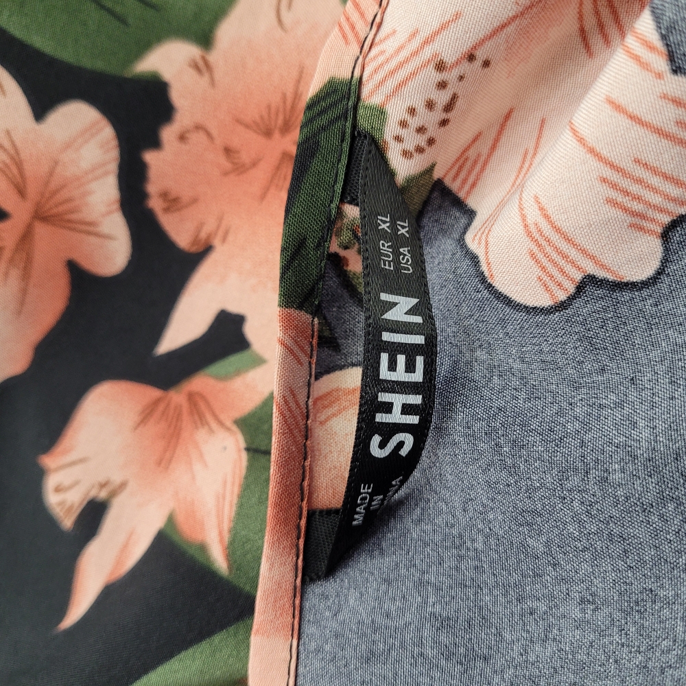 SHEIN Floral Kimono with Pink and Green Design XL - Picture 3 of 7